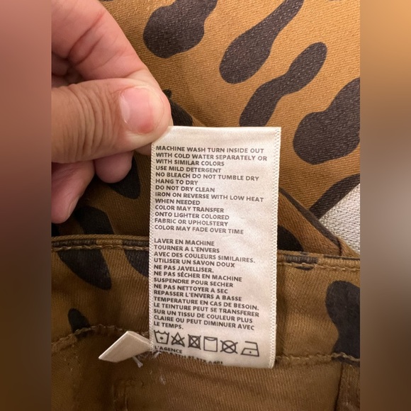 L’AGENCE Margot Animal Print Skinny Cropped Jeans Size 28 - Picture 8 of 12